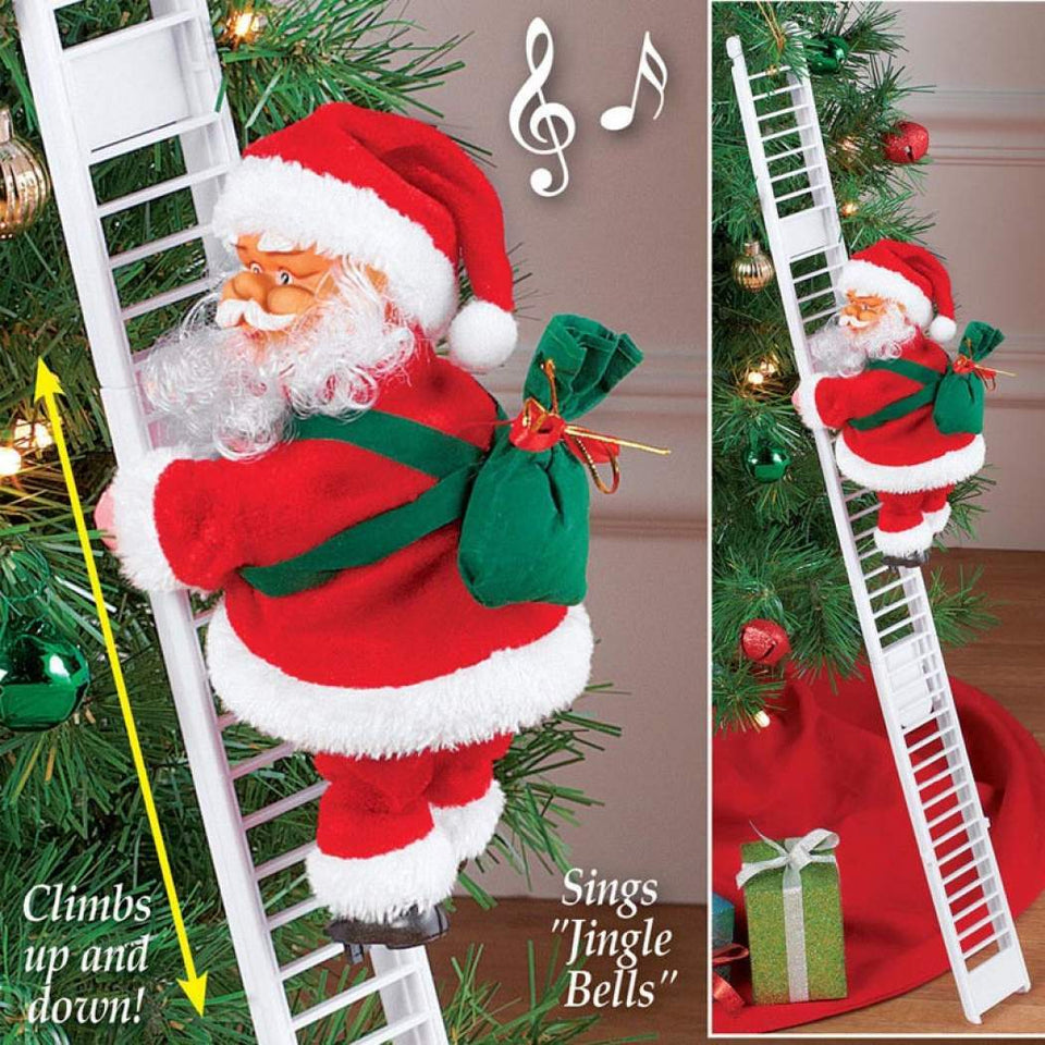 Funny Climbing Santa